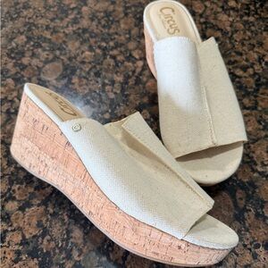 Circus by Sam Edelman Cream Wedge Sandals